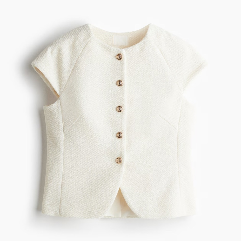 H&M Elegant White Button-Up Blouse